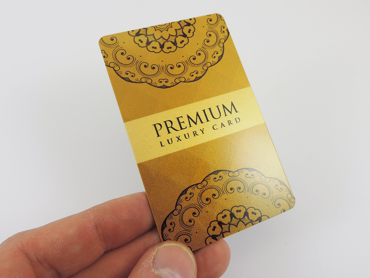 złote karty plastikowe PCV wizytówki podarunkowe klienta złota karta
