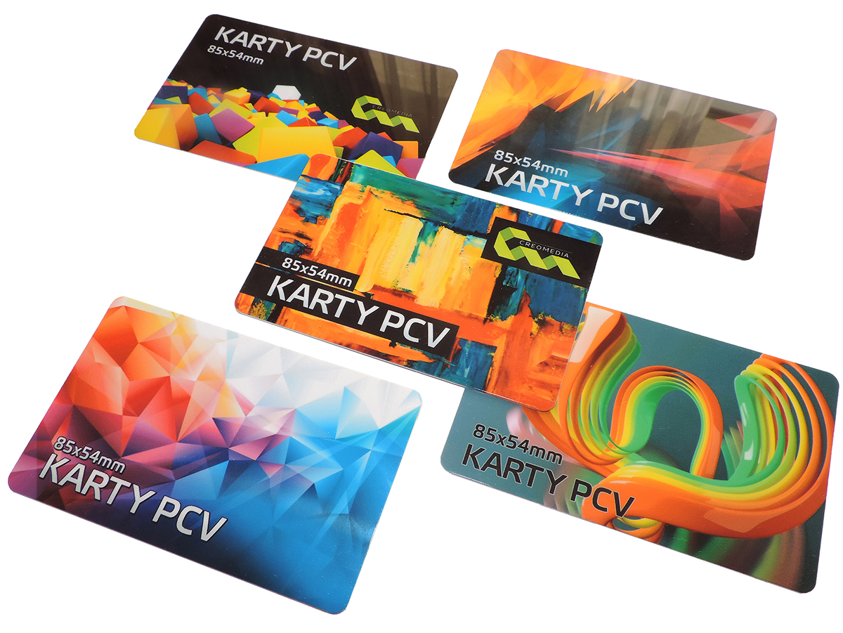 karty plastikowe PCV wizytówki podarunkowe klienta